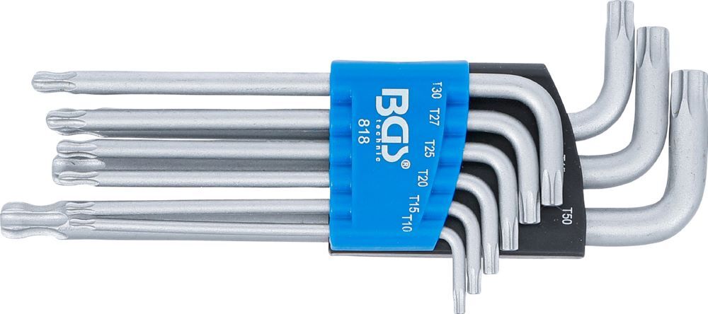 BGS Winkelschlüssel Satz T10 - T50 9 teilig T-Profil mit Kugelkopf Produktbild BGS Winkelschlüssel Satz T10 - T50 9 teilig T-Profil mit Kugelkopf bild 3