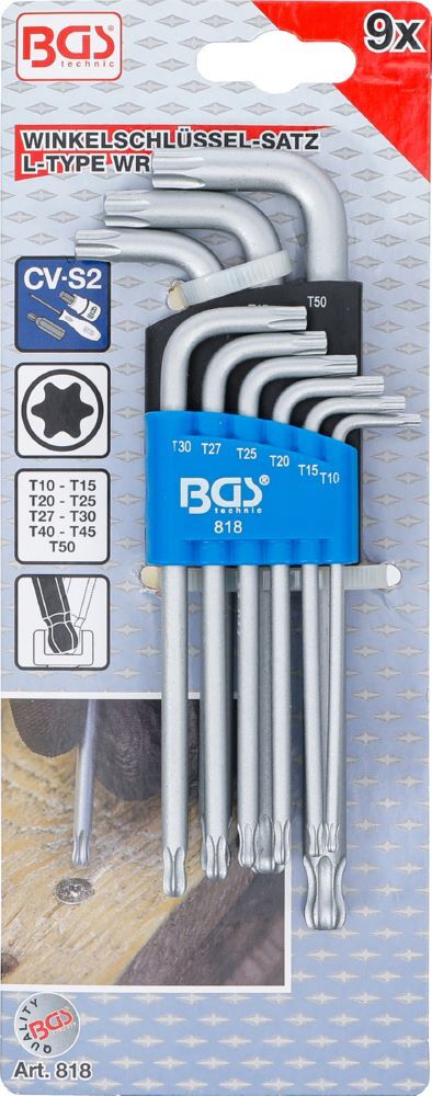 BGS Winkelschlüssel Satz T10 - T50 9 teilig T-Profil mit Kugelkopf Produktbild BGS Winkelschlüssel Satz T10 - T50 9 teilig T-Profil mit Kugelkopf bild 5