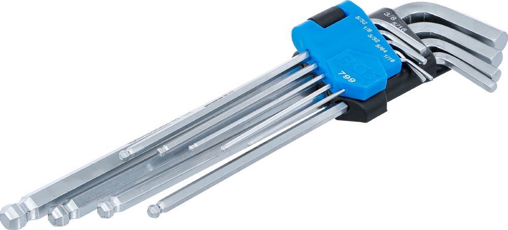 BGS Winkelschlüssel Satz 1/16 Zoll - 3/8 Zoll 9 teilig Innensechskant mit Kugelkopf Produktbild BGS Winkelschlüssel Satz 1/16 Zoll - 3/8 Zoll 9 teilig Innensechskant mit Kugelkopf