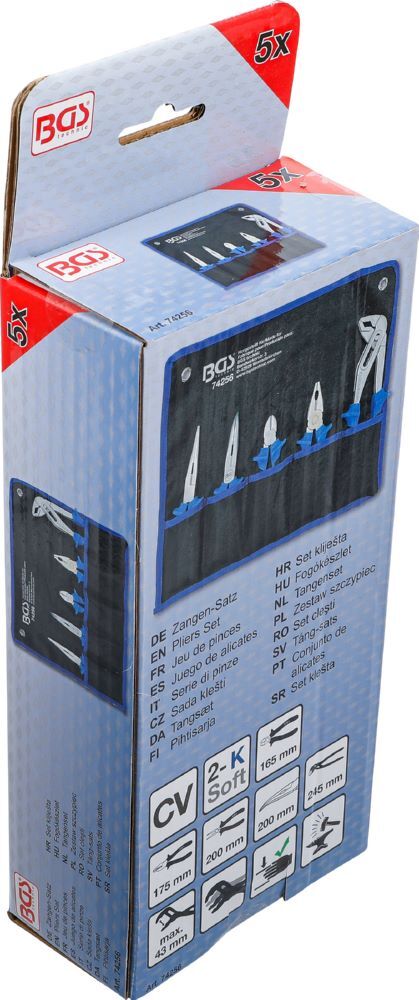 BGS Zangen Satz 5 teilig Blau Produktbild BGS Zangen Satz 5 teilig Blau bild 8