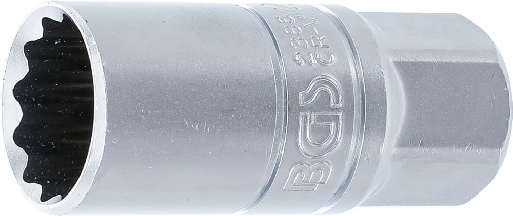BGS Zündkerzen Einsatz mit Haltegummi Zwölfkant Antrieb Innenvierkant 12,5 mm 21 mm Produktbild BGS Zündkerzen Einsatz mit Haltegummi Zwölfkant Antrieb Innenvierkant 12,5 mm 21 mm