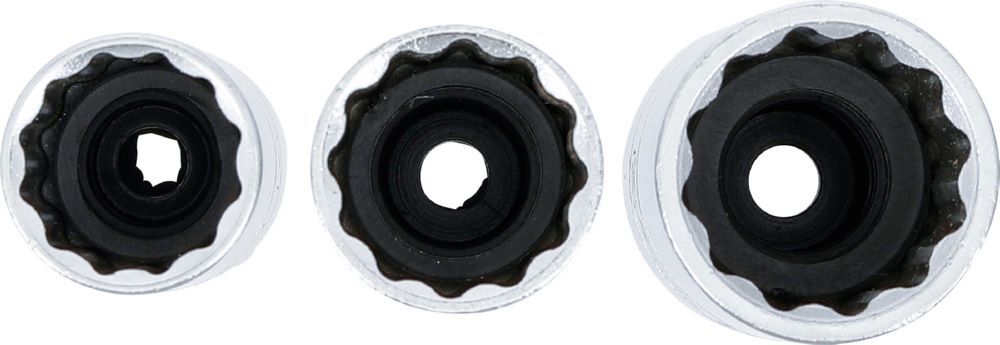 BGS Zündkerzen Einsatz Satz Zwölfkant Innenvierkant 10 mm 3/8 Zoll 14 -16-18 mm 3 tg Produktbild BGS Zündkerzen Einsatz Satz Zwölfkant Innenvierkant 10 mm 3/8 Zoll 14 -16-18 mm 3 tg bild 2
