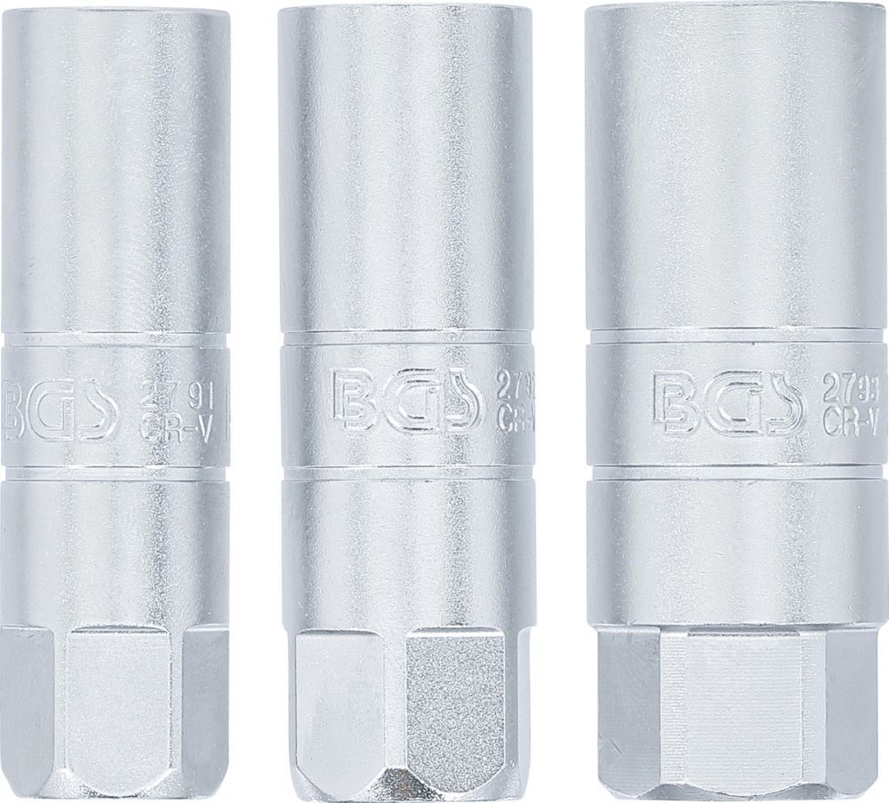 BGS Zündkerzen Einsatz Satz Zwölfkant Innenvierkant 10 mm 3/8 Zoll 14 -16-18 mm 3 tg Produktbild BGS Zündkerzen Einsatz Satz Zwölfkant Innenvierkant 10 mm 3/8 Zoll 14 -16-18 mm 3 tg bild 3