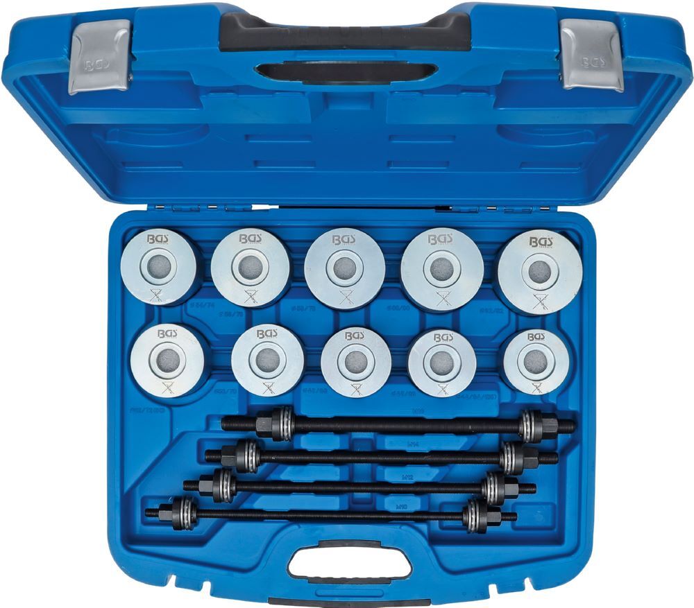 BGS Zug und Druckhülsen Satz mit 4 Spindeln 24 teilig Produktbild BGS Zug und Druckhülsen Satz mit 4 Spindeln 24 teilig