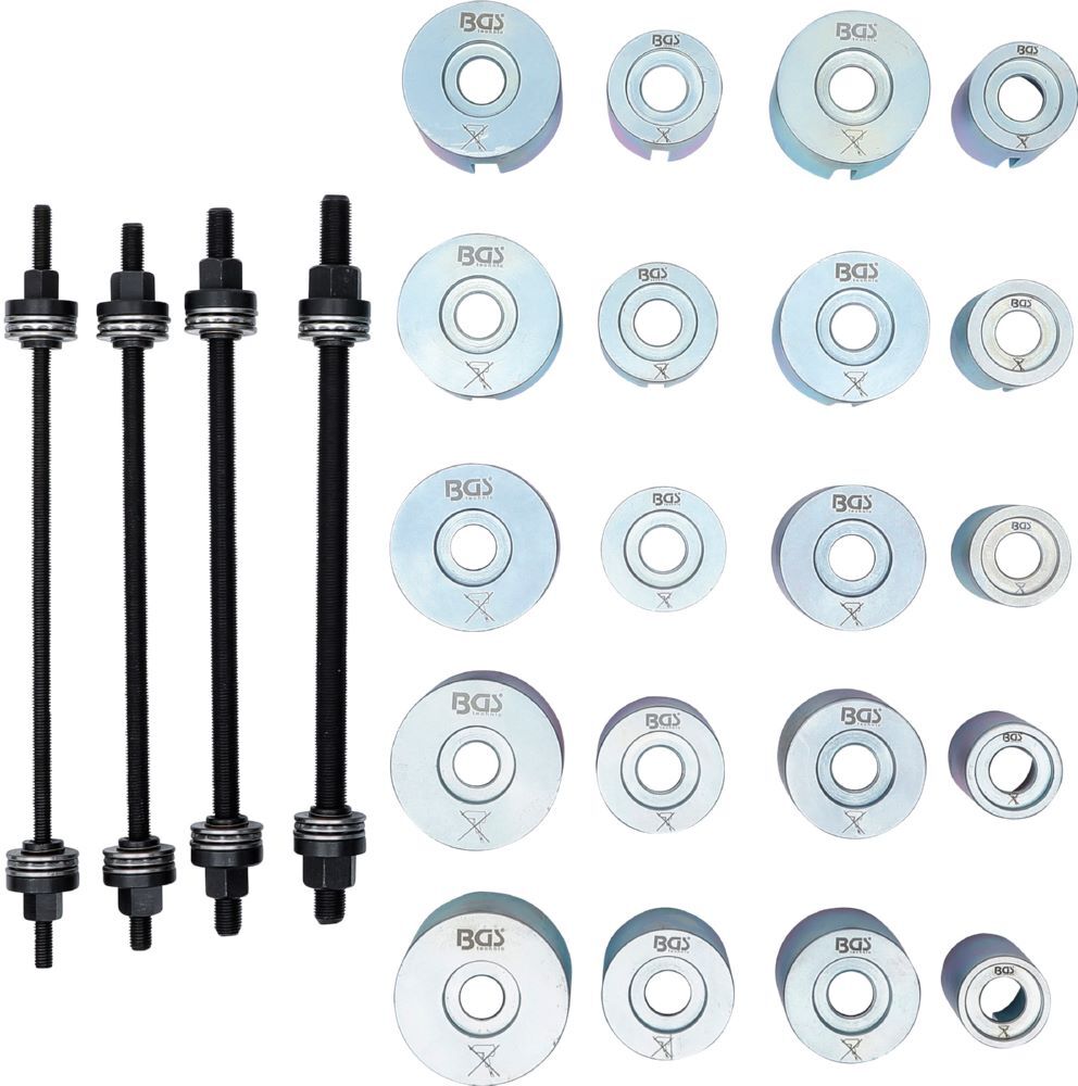 BGS Zug und Druckhülsen Satz mit 4 Spindeln 24 teilig Produktbild BGS Zug und Druckhülsen Satz mit 4 Spindeln 24 teilig bild 3