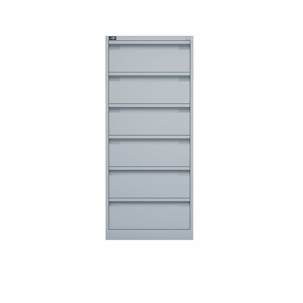 Bisley Eco Eco Karteischrank doppelbahnig DIN A5 6 Schubladen in grau H 1321 x B 570 mm Produktbild Bisley Eco Eco Karteischrank doppelbahnig DIN A5 6 Schubladen in grau H 1321 x B 570 mm