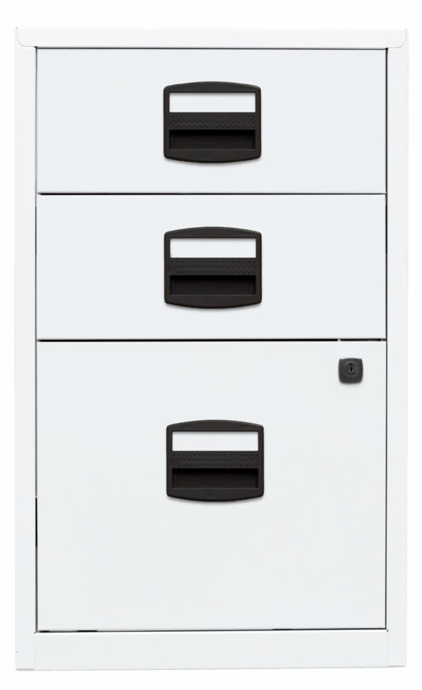 Bisley Home Beistellschrank PFA 3 Schubladen 413 x 672 x 400 mm verkehrsweiß Produktbild Bisley Home Beistellschrank PFA 3 Schubladen 413 x 672 x 400 mm verkehrsweiß
