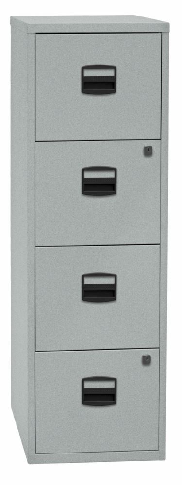 Bisley Home Hängeregistraturschrank 4 Schubladen H 1321 mm silber Produktbild Bisley Home Hängeregistraturschrank 4 Schubladen H 1321 mm silber bild 2