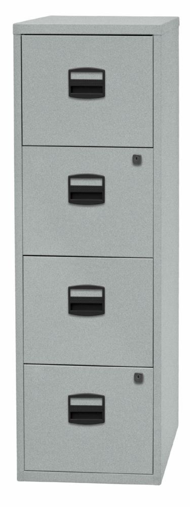 Bisley Home Hängeregistraturschrank 4 Schubladen H 1321 mm silber Produktbild Bisley Home Hängeregistraturschrank 4 Schubladen H 1321 mm silber bild 3