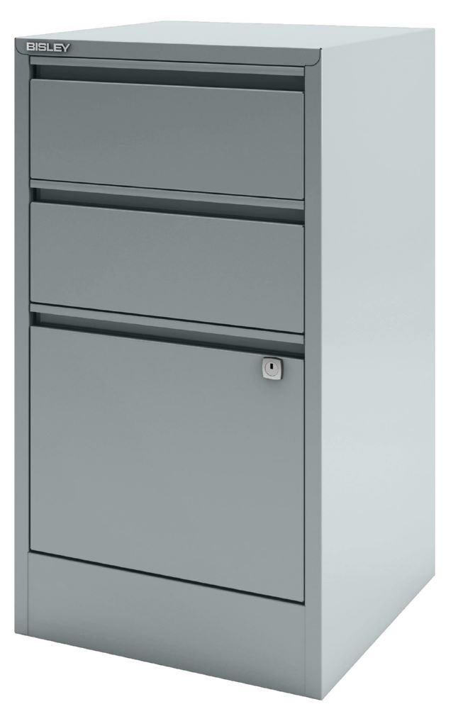 Bisley Home Aktenschrank Home Filer 3 Schubladen B 413 x H 672 mm silber Produktbild Bisley Home Aktenschrank Home Filer 3 Schubladen B 413 x H 672 mm silber bild 3