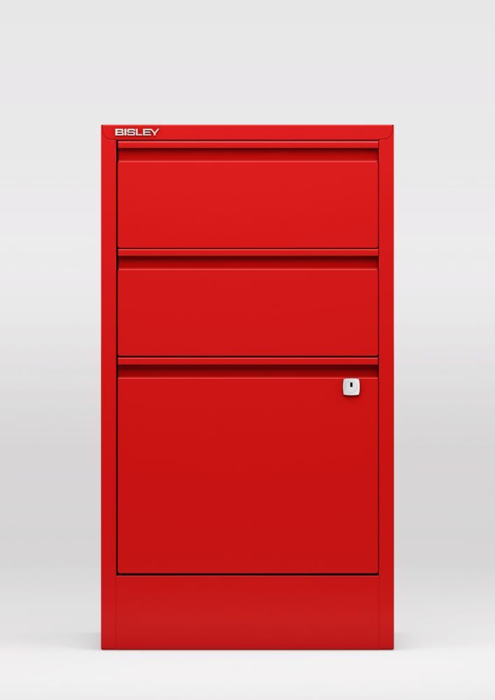 Bisley Home Aktenschrank Home Filer 3 Schubladen H 672 mm kardinalrot Produktbild Bisley Home Aktenschrank Home Filer 3 Schubladen H 672 mm kardinalrot