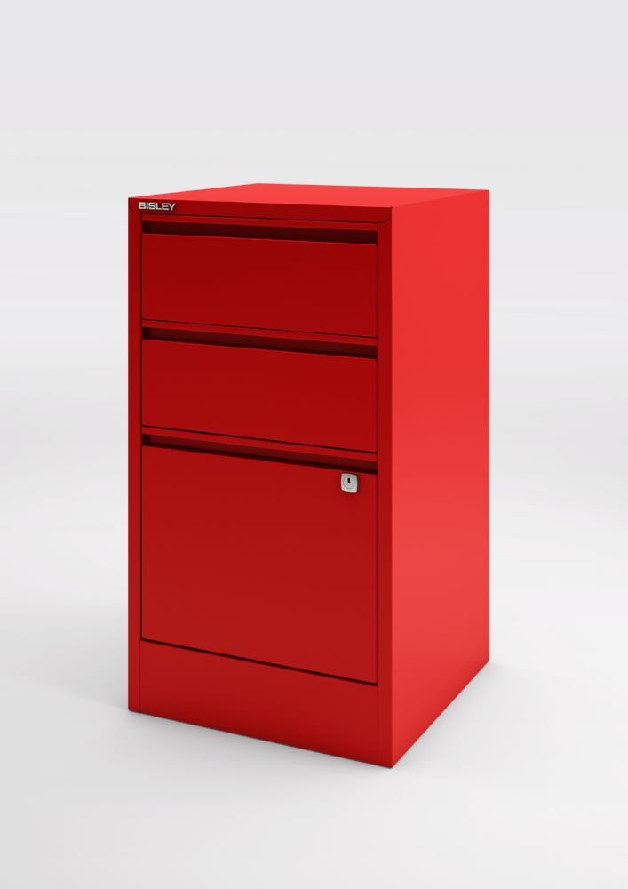 Bisley Home Aktenschrank Home Filer 3 Schubladen H 672 mm kardinalrot Produktbild Bisley Home Aktenschrank Home Filer 3 Schubladen H 672 mm kardinalrot bild 3