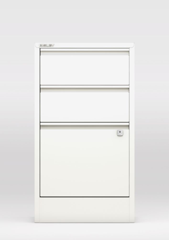 Bisley Home Aktenschrank Home Filer 3 Schubladen 672 x 413 mm verkehrsweiß Produktbild Bisley Home Aktenschrank Home Filer 3 Schubladen 672 x 413 mm verkehrsweiß