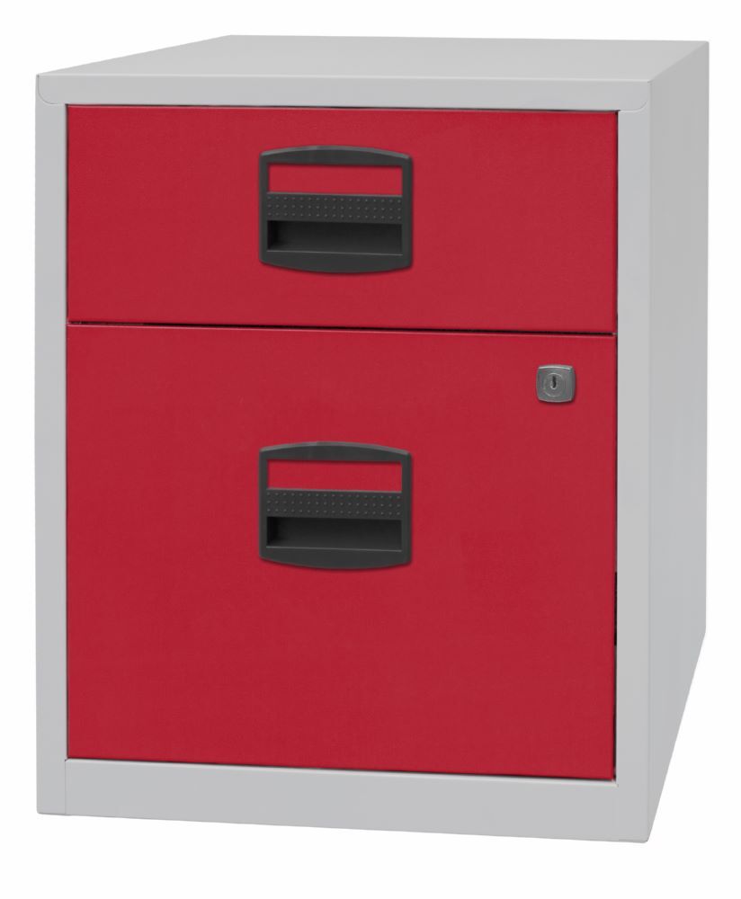 Bisley Home mobiler Beistellschrank 2 Schubladen H 528 mm grau rot Bisley Home mobiler Beistellschrank 2 Schubladen H 528 mm grau rot