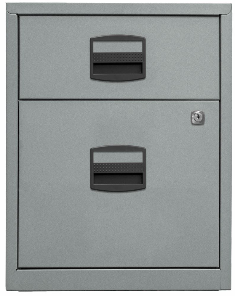 Bisley Home mobiler Beistellschrank 1 Universalschublade 1 HR Schublade 528 x 413 mm grau Produktbild Bisley Home mobiler Beistellschrank 1 Universalschublade 1 HR Schublade 528 x 413 mm grau