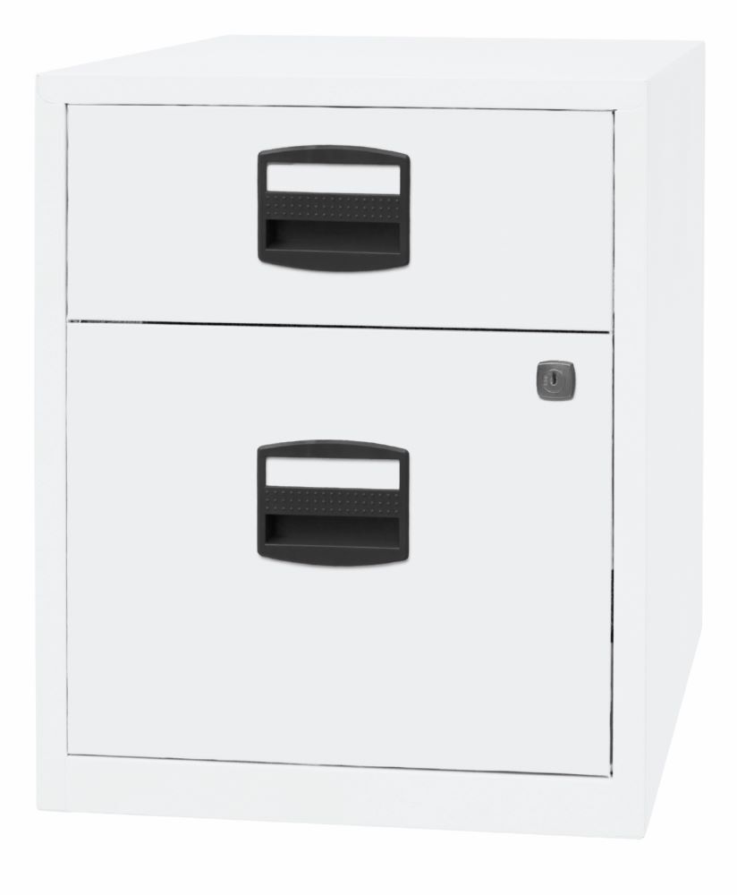 Bisley Home mobiler Beistellschrank mit 2 Schubladen H 528 mm weiß