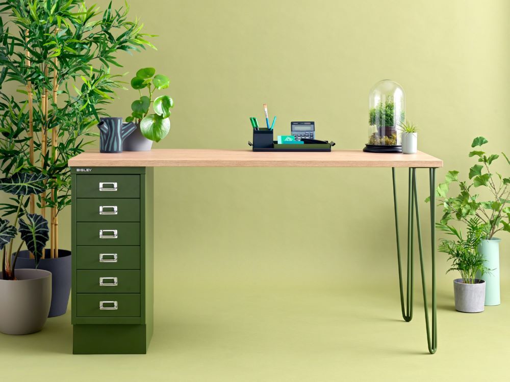 Bisley Home MultiDesk 1 MultiDrawer mit 10 Schüben und 6 Schüben in nussbaum grau Produktbild Bisley Home MultiDesk 1 MultiDrawer mit 10 Schüben und 6 Schüben in nussbaum grau