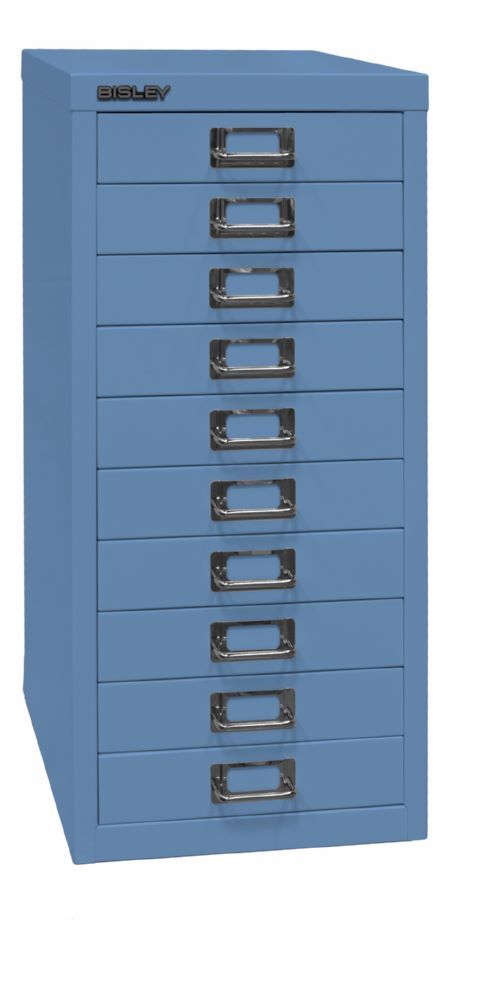 Bisley Home Schubladenschrank 29er Serie mit 10 Schubladen H 590 mm blau Produktbild Bisley Home Schubladenschrank 29er Serie mit 10 Schubladen H 590 mm blau bild 2