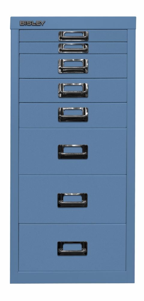 Bisley Home 8 fach Schubladenschrank 29er Serie H 590 mm blau Produktbild Bisley Home 8 fach Schubladenschrank 29er Serie H 590 mm blau