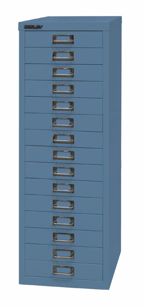 Bisley Home Schubladenschrank 39er Serie 15 Schubladen H 860 mm blau Produktbild Bisley Home Schubladenschrank 39er Serie 15 Schubladen H 860 mm blau bild 3
