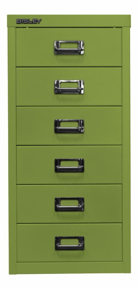 Bisley Home Schubladenschrank 29er Serie 6 Schubladen H 590 mm grün Produktbild Bisley Home Schubladenschrank 29er Serie 6 Schubladen H 590 mm grün