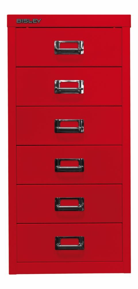 Bisley Home Schubladenschrank 29er Serie 6 Schubladen T 380 mm kardinalrot Produktbild Bisley Home Schubladenschrank 29er Serie 6 Schubladen T 380 mm kardinalrot