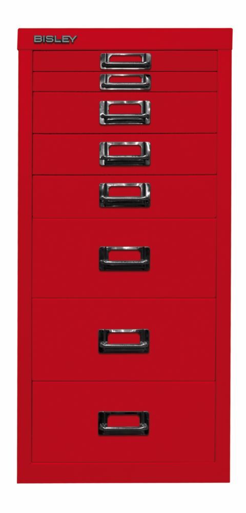 Bisley Home Schubladenschrank 8 fach 29er Serie 279 x 590 mm kardinalrot Produktbild Bisley Home Schubladenschrank 8 fach 29er Serie 279 x 590 mm kardinalrot