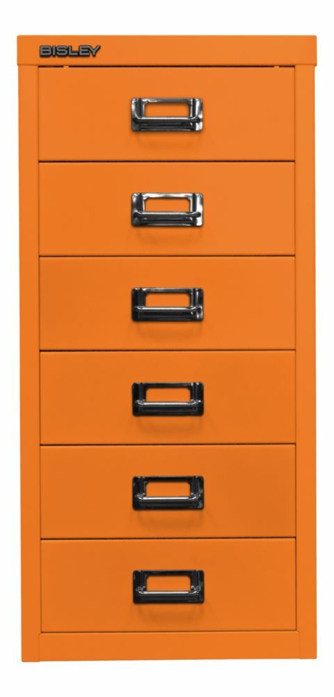 Bisley Home Schubladenschrank 29er Serie 6 Schubladen H 590 mm orange Produktbild Bisley Home Schubladenschrank 29er Serie 6 Schubladen H 590 mm orange