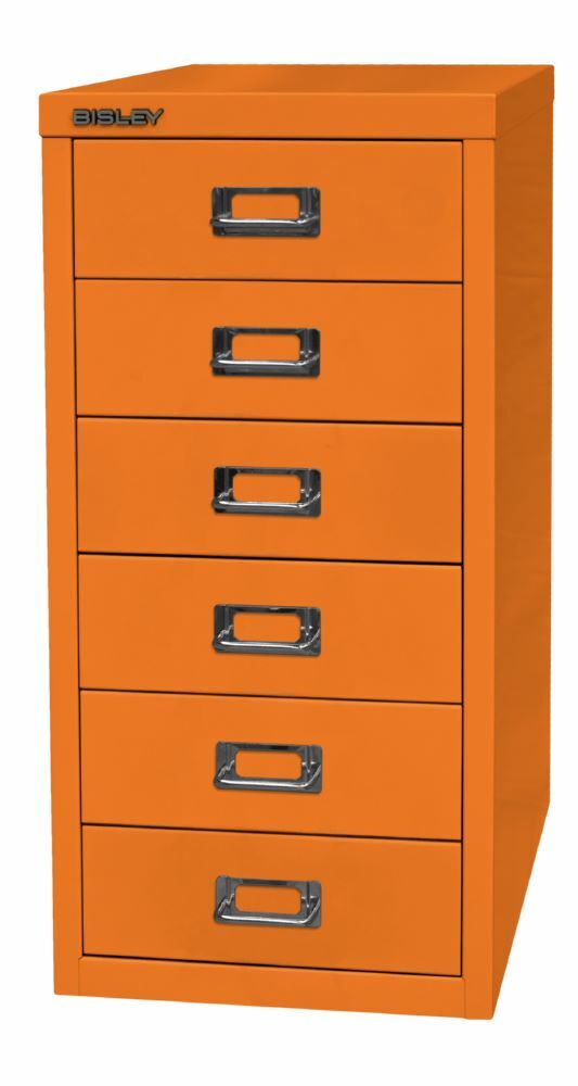 Bisley Home Schubladenschrank 29er Serie 6 Schubladen H 590 mm orange Produktbild Bisley Home Schubladenschrank 29er Serie 6 Schubladen H 590 mm orange bild 3