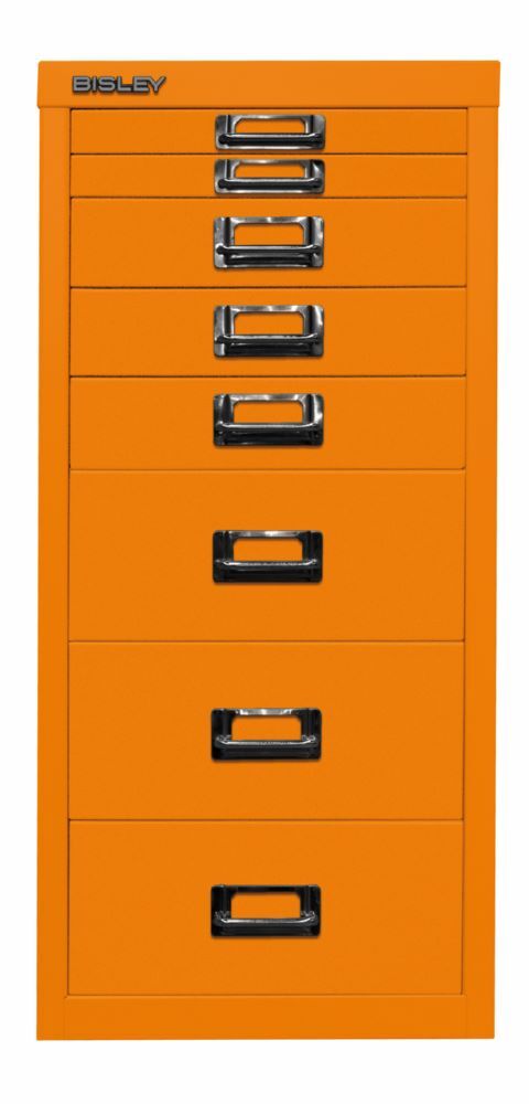 Bisley Home 8 fach Schubladenschrank 29er Serie H 590 mm orange Produktbild Bisley Home 8 fach Schubladenschrank 29er Serie H 590 mm orange