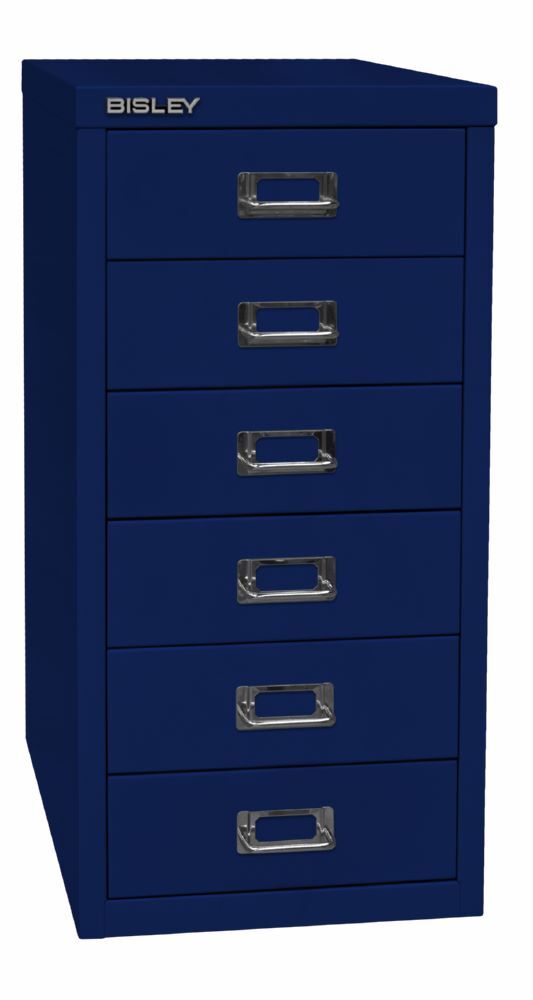 Bisley Home Schubladenschrank 29er Serie 6 Schubladen T 380 mm oxfordblau Produktbild Bisley Home Schubladenschrank 29er Serie 6 Schubladen T 380 mm oxfordblau bild 2