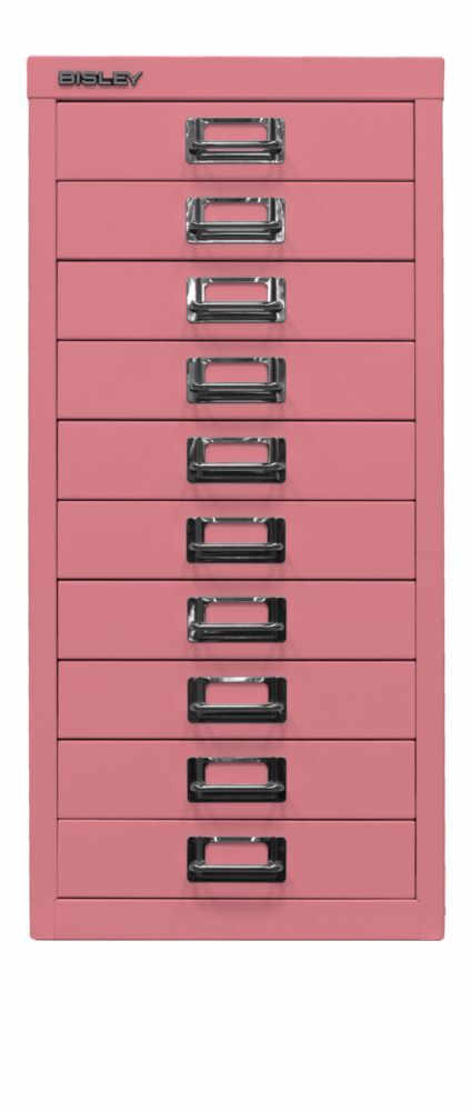Bisley Home Schubladenschrank 29er Serie DIN A4 mit 10 Schubladen in pink Produktbild Bisley Home Schubladenschrank 29er Serie DIN A4 mit 10 Schubladen in pink