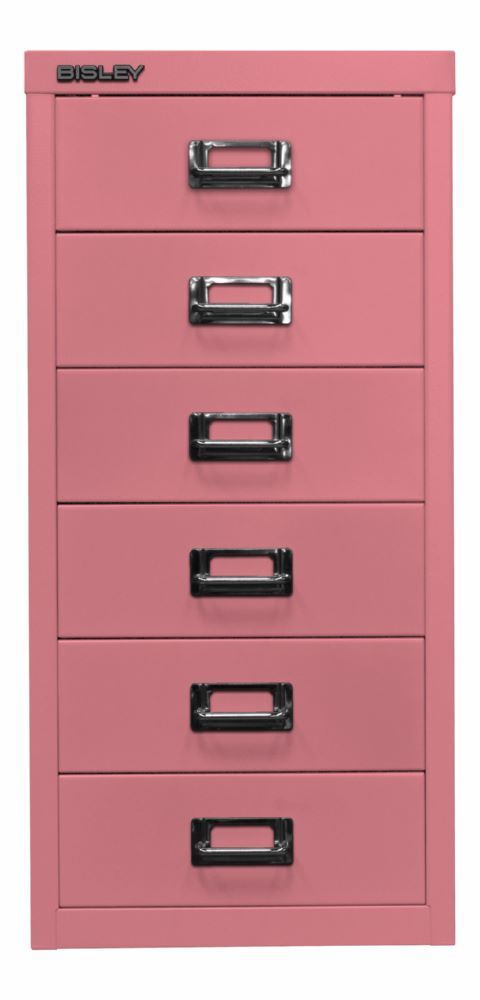 Bisley Home Schubladenschrank 29er Serie H 590 mm 6 Schubladen pink Produktbild Bisley Home Schubladenschrank 29er Serie H 590 mm 6 Schubladen pink