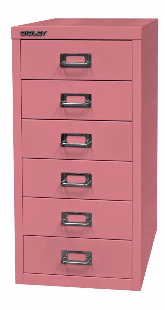 Bisley Home Schubladenschrank 29er Serie H 590 mm 6 Schubladen pink Produktbild Bisley Home Schubladenschrank 29er Serie H 590 mm 6 Schubladen pink bild 3