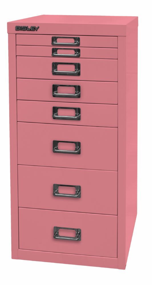Bisley Home 8 fach Schubladenschrank 29er Serie 279 x 380 x 590 mm pink Produktbild Bisley Home 8 fach Schubladenschrank 29er Serie 279 x 380 x 590 mm pink bild 3
