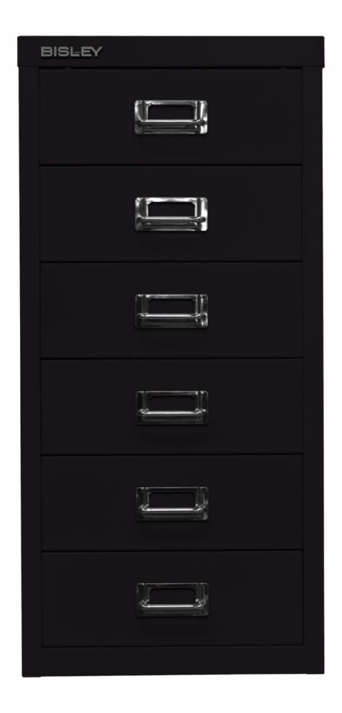 Bisley Home Schubladenschrank 29er Serie 6 Schubladen T 380 mm schwarz Produktbild Bisley Home Schubladenschrank 29er Serie 6 Schubladen T 380 mm schwarz