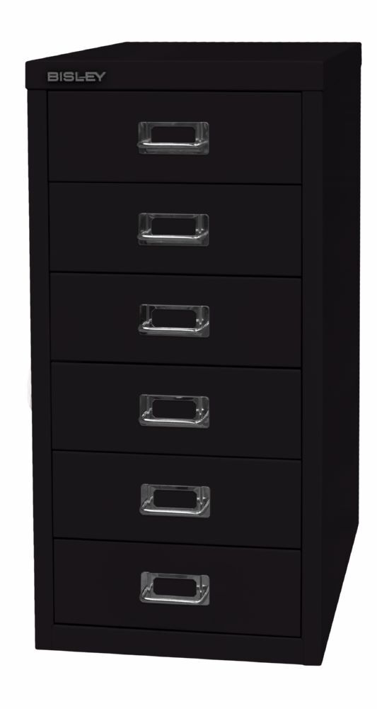 Bisley Home Schubladenschrank 29er Serie 6 Schubladen T 380 mm schwarz Produktbild Bisley Home Schubladenschrank 29er Serie 6 Schubladen T 380 mm schwarz bild 3