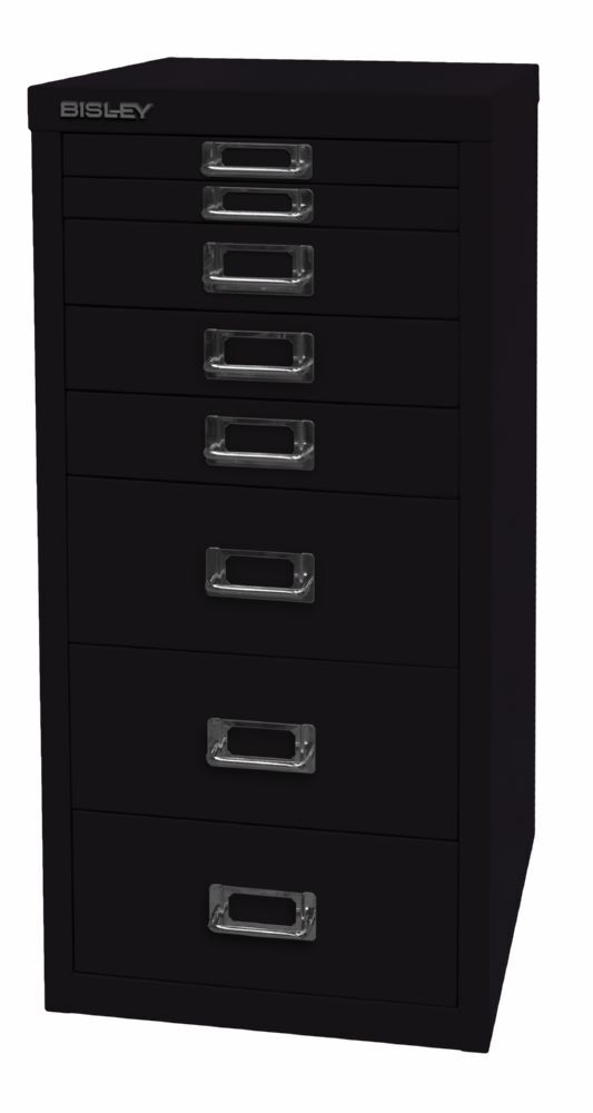 Bisley Home Schubladenschrank 8 fach 29er Serie 279 x 590 mm schwarz Produktbild Bisley Home Schubladenschrank 8 fach 29er Serie 279 x 590 mm schwarz bild 3