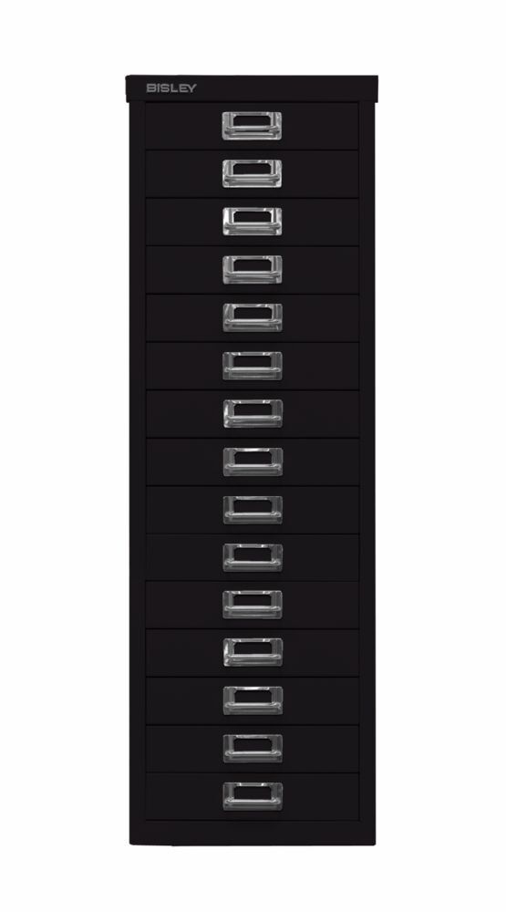 Bisley Home Schubladenschrank 39er Serie 15 Schubladen H 860 mm schwarz Produktbild Bisley Home Schubladenschrank 39er Serie 15 Schubladen H 860 mm schwarz