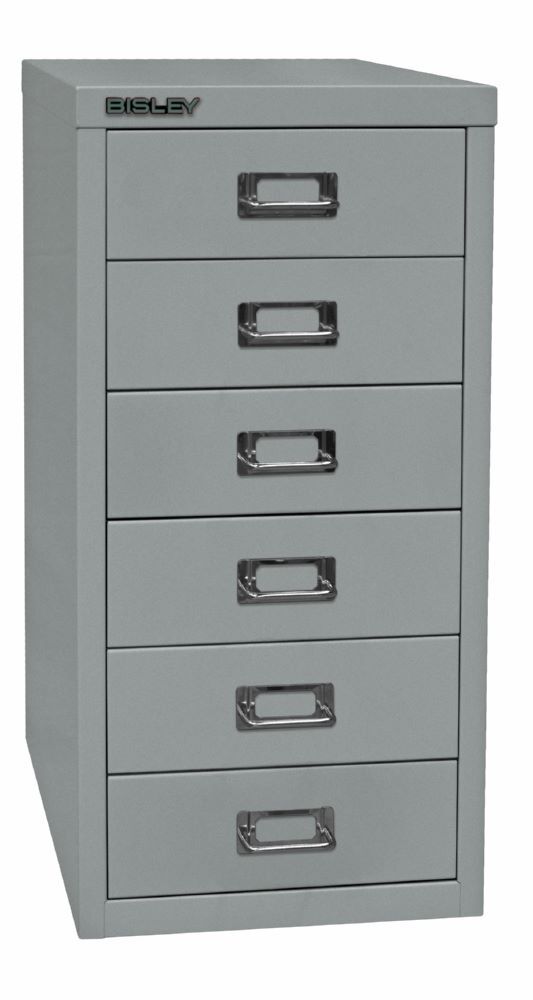 Bisley Home Schubladenschrank 29er Serie 6 Schubladen H 590 mm silber Produktbild Bisley Home Schubladenschrank 29er Serie 6 Schubladen H 590 mm silber bild 2