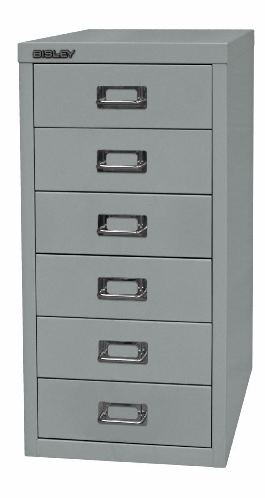Bisley Home Schubladenschrank 29er Serie 6 Schubladen H 590 mm silber Produktbild Bisley Home Schubladenschrank 29er Serie 6 Schubladen H 590 mm silber bild 3
