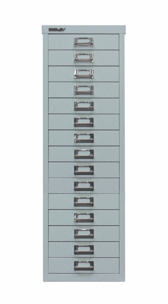 Bisley Home Schubladenschrank 39er Serie 15 Schubladen H 860 mm silber Produktbild Bisley Home Schubladenschrank 39er Serie 15 Schubladen H 860 mm silber