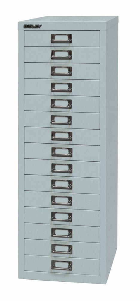 Bisley Home Schubladenschrank 39er Serie 15 Schubladen H 860 mm silber Produktbild Bisley Home Schubladenschrank 39er Serie 15 Schubladen H 860 mm silber bild 3