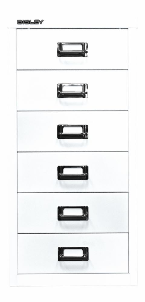 Bisley Home Schubladenschrank 29er Serie 6 Schubladen T 380 mm weiß Produktbild Bisley Home Schubladenschrank 29er Serie 6 Schubladen T 380 mm weiß