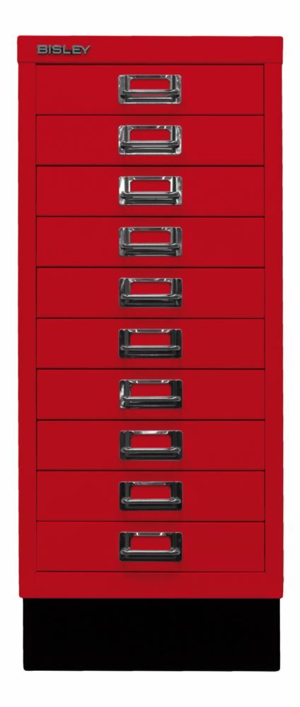 Bisley Home Schubladenschrank 29er Serie mit Sockel 10 Schubladen kardinalrot Bisley Home Schubladenschrank 29er Serie mit Sockel 10 Schubladen kardinalrot