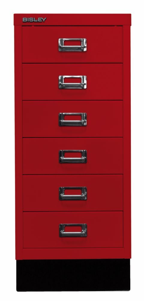 Bisley Home Schubladenschrank 29er Serie mit Sockel H 670 mm kardinalrot