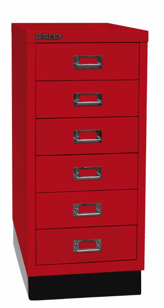 Bisley Home Schubladenschrank 29er Serie mit Sockel H 670 mm kardinalrot