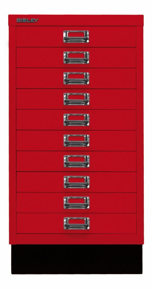 Bisley Home Schubladenschrank 29er Serie Sockel 10 Schubladen H 670 mm kardinalrot Produktbild Bisley Home Schubladenschrank 29er Serie Sockel 10 Schubladen H 670 mm kardinalrot