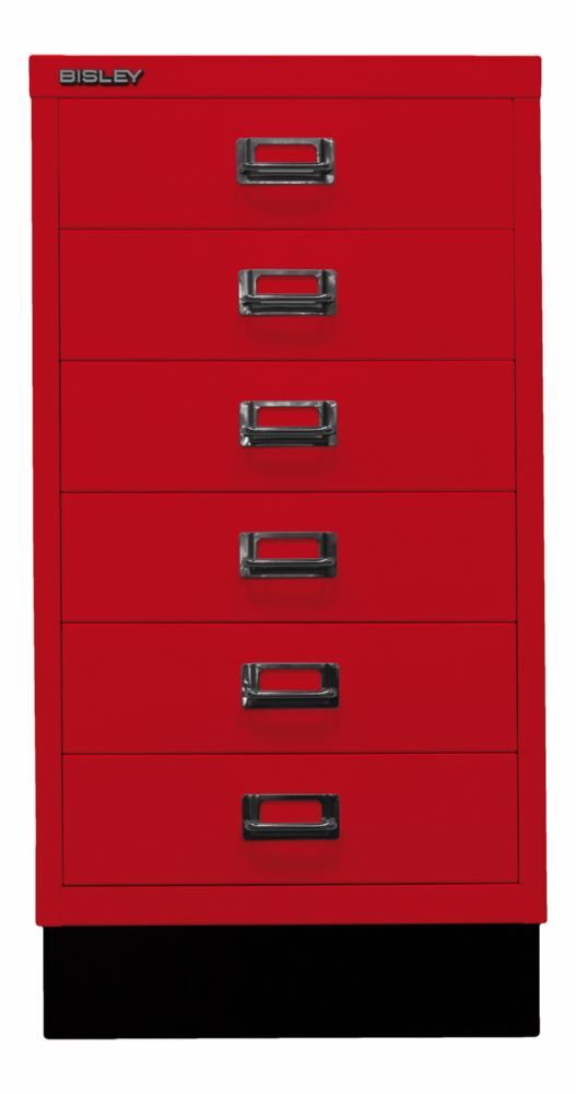 Bisley Home 6 fach Schubladenschrank 29er Serie mit Sockel B 349 mm kardinalrot
