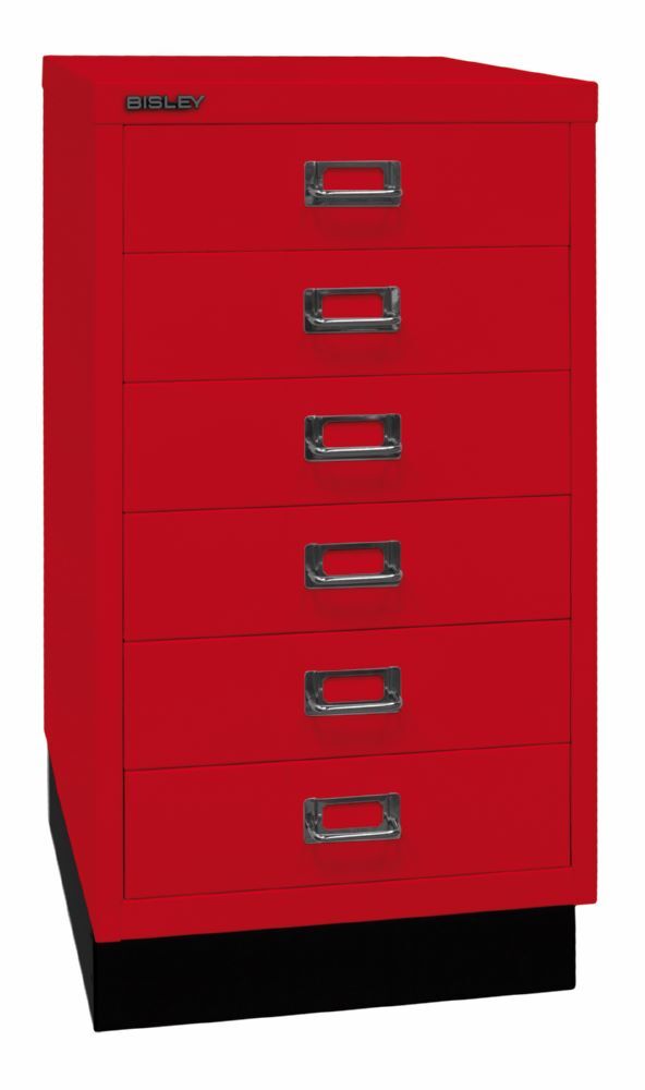 Bisley Home 6 fach Schubladenschrank 29er Serie mit Sockel B 349 mm kardinalrot
